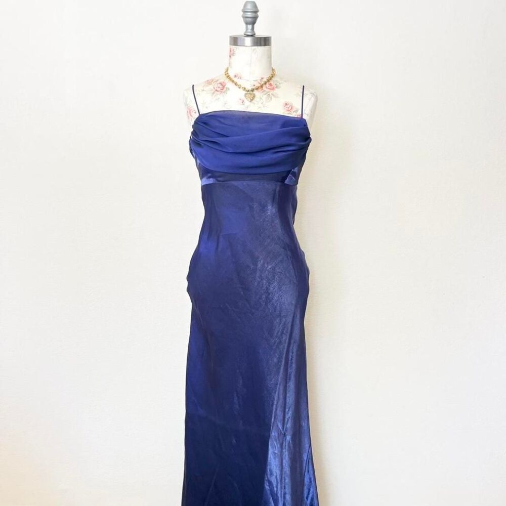 morgan & co blue fairy prom‎ dress womens size 3/4